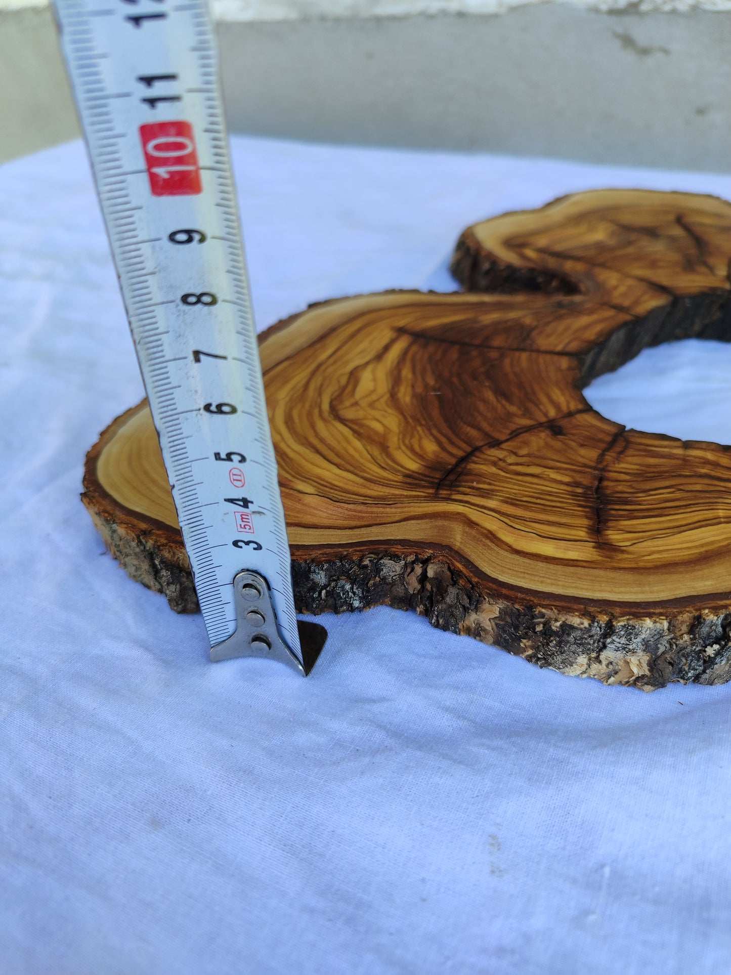 Rare Olive Wood Live Edge Slab 28x40cm - Ultra Dry Figured Lumber for Epoxy Resin Clock Guitar & Luxury Crafts