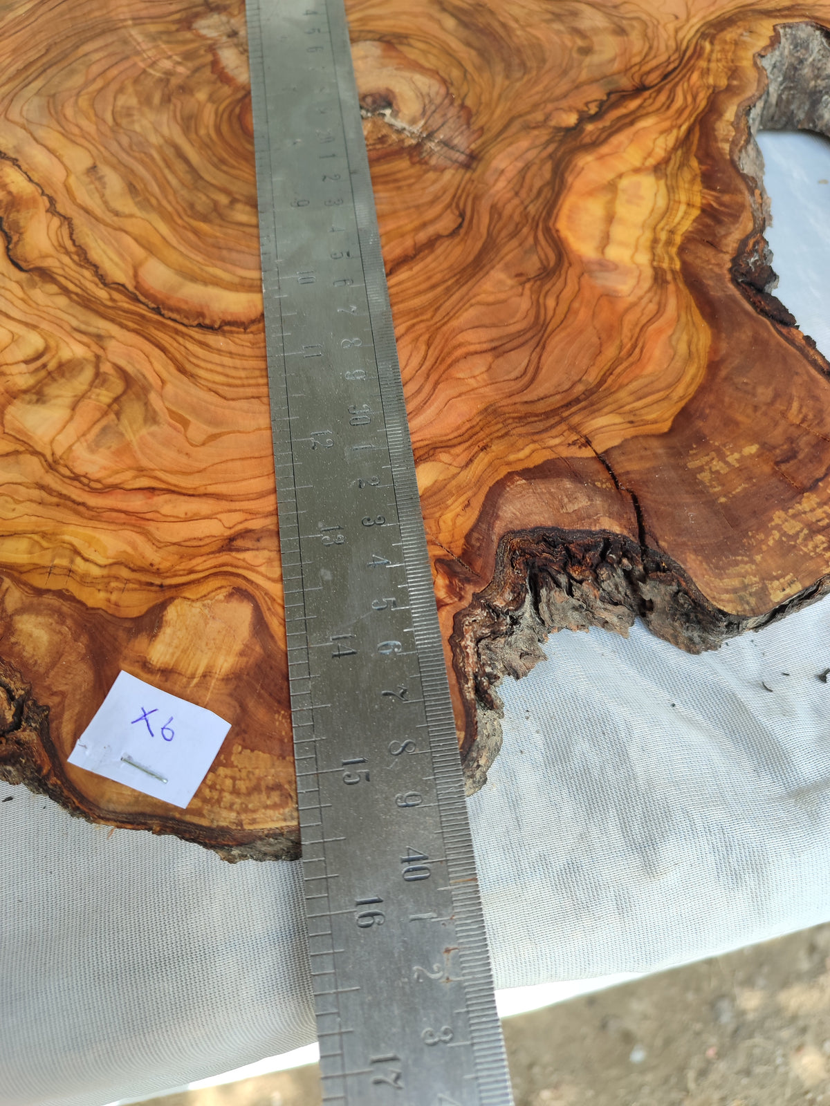 Live Edge Olive Wood Slab 39x53cm Epoxy Resin Coffee Table
