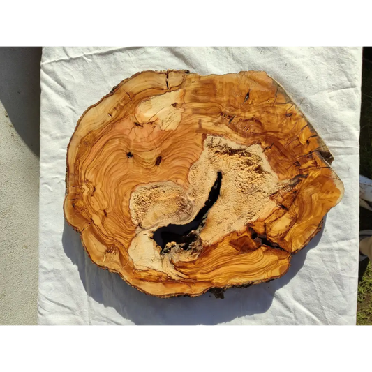 Natural Olive Wood Slab | Live Edge Olive Wood Slice for Craft, Woodworking.