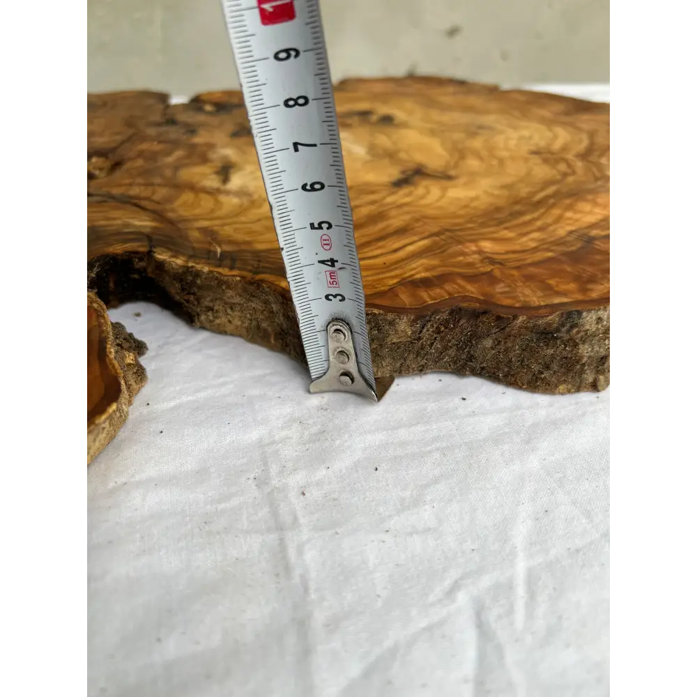 Rare Live Edge Olive Wood Slab (44x64cm) - Super Dry Epoxy Resin Lumber for Coffee Table, Clock & Guitar Body - Unique Natural Grain Art.