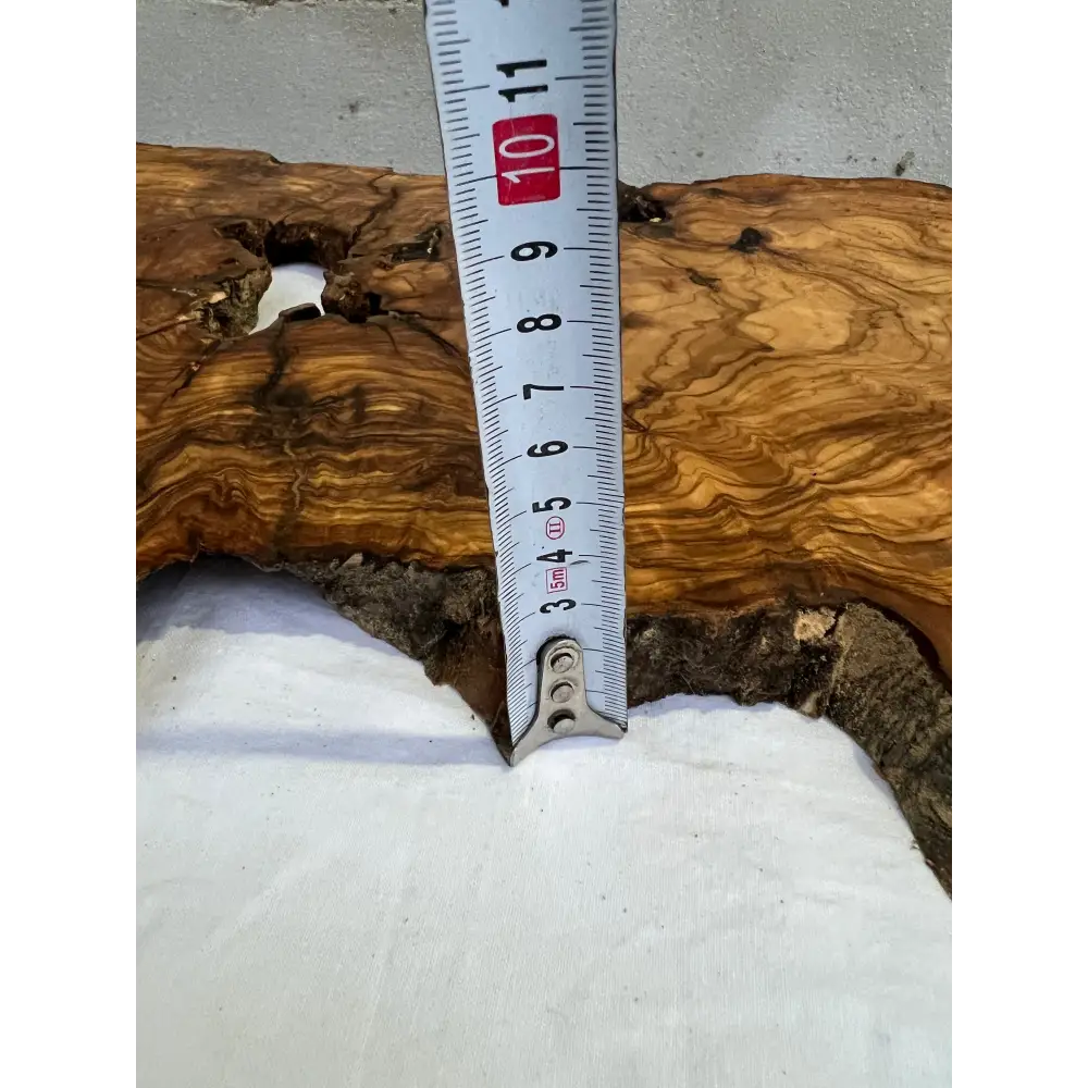 Rare Olive Wood Slab 43x66cm | Live Edge for Epoxy Resin & Coffee Table | Premium Dry Luthier Wood | Unique Grain Sustainable Luxury Art.