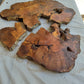 Rare Olive Wood Slab – Live Edge, Unique Grain, Sustainable Luxury | 40x44x2.5 cm