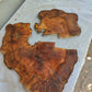 Rare Live Edge Olive Wood Slab – 37x43x2.5 cm, Natural Luster, Unique Grain, Sustainable Luxury for Epoxy & Art
