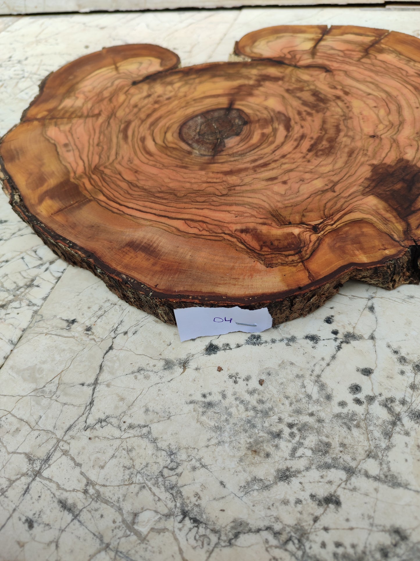 Rare Olive Wood Slab – Live Edge, Unique Grain, Sustainable Luxury for Epoxy, Table & Craft