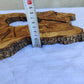Rare Olive Wood Slab 28x39cm - Ultra Dry Live Edge Burl for Epoxy Resin & Luxury Crafts | Unique Grain Luthier Material