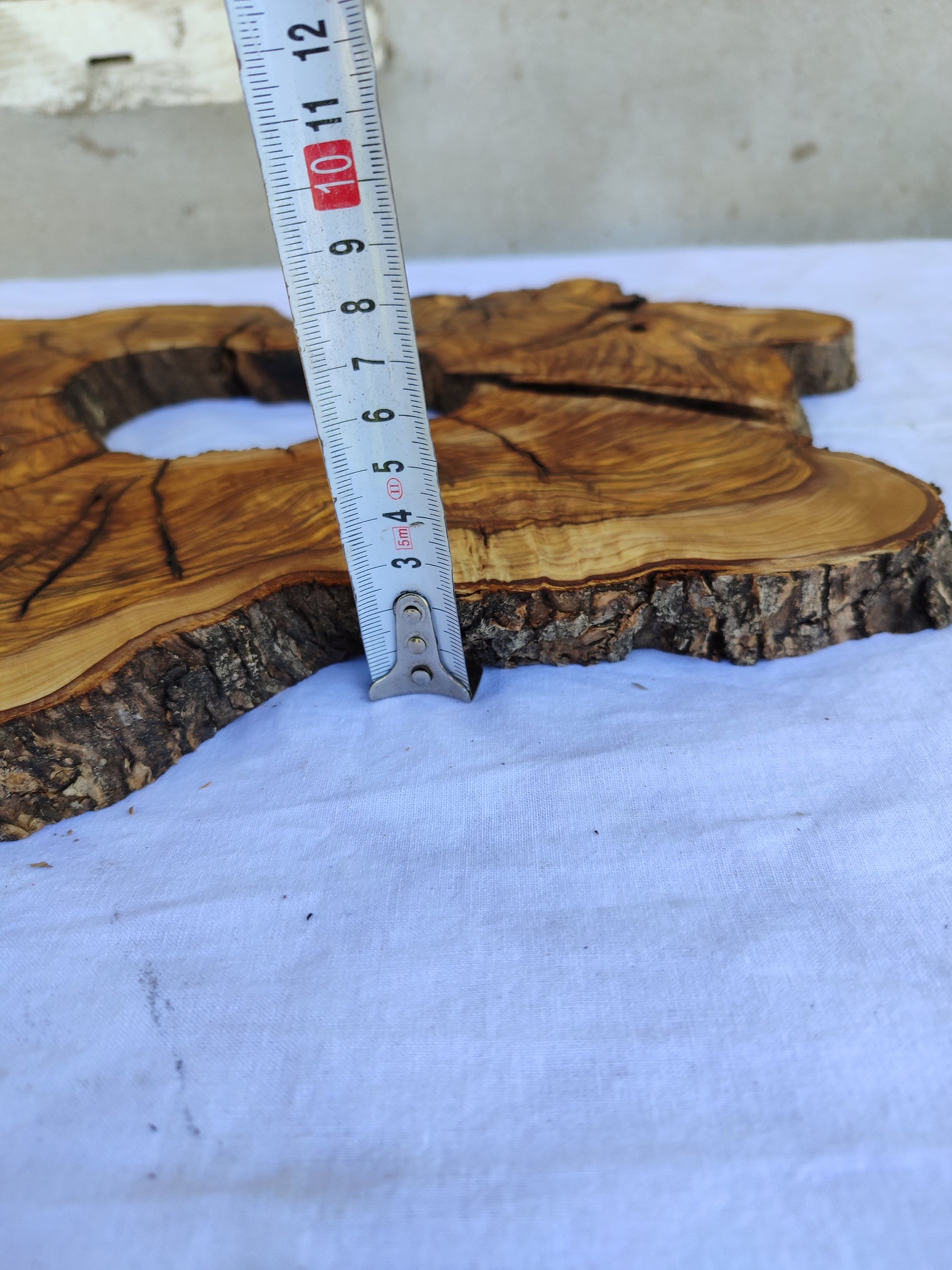 Rare Olive Wood Slab 28x39cm - Ultra Dry Live Edge Burl for Epoxy Resin & Luxury Crafts | Unique Grain Luthier Material