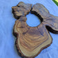 Rare Olive Wood Slab 28x39cm - Ultra Dry Live Edge Burl for Epoxy Resin & Luxury Crafts | Unique Grain Luthier Material