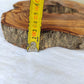 Rare Olive Wood Live Edge Slab – Premium Natural Luster – 28x36x3 cm – Sustainable Luxury - Olive Generic