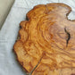 Rare Olive Wood Live Edge Slab – Sustainable Luxury Unique Grain 37x40x2.5cm Premium Natural Finish - Olive Generic