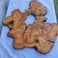 Rare Olive Wood Slab 51x51cm | Live Edge for Epoxy Resin & Coffee Table.