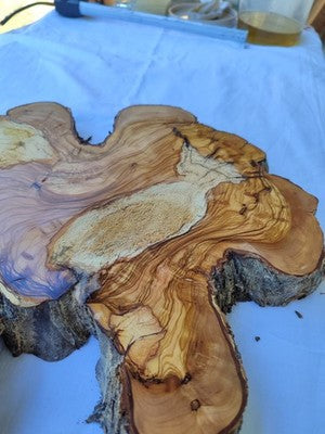 200 yr old Olive wood slab for epoxy resin coffee tables and diy projects.