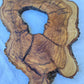 Rare Olive Wood Live Edge Slab 25x39cm - Unique Grain Epoxy Resin Wood for Clock & Guitar Body - Sustainable Luxury &