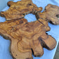 Rare Live Edge Olive Wood Slab 2pc Set 50x52cm | Super Dry 3% Moisture for Epoxy Resin & Guitar | Unique Grain Sustainable Luxury Art Wood.