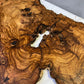 Rare Live Edge Olive Wood Slab 41x65cm | Unique Grain for Epoxy Resin, Luthier & Luxury Decor | Sustainable Premium DIY Material.
