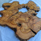 Rare Olive Wood Slab 51x51cm | Live Edge for Epoxy Resin & Coffee Table.