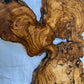 Rare Live Edge Olive Wood Slab (44x64cm) - Super Dry Epoxy Resin Lumber for Coffee Table, Clock & Guitar Body - Unique Natural Grain Art.
