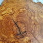 Rare Olive Wood Live Edge Slab – 40x44x2.5cm Unique Grain Sustainable Luxury - Olive Generic