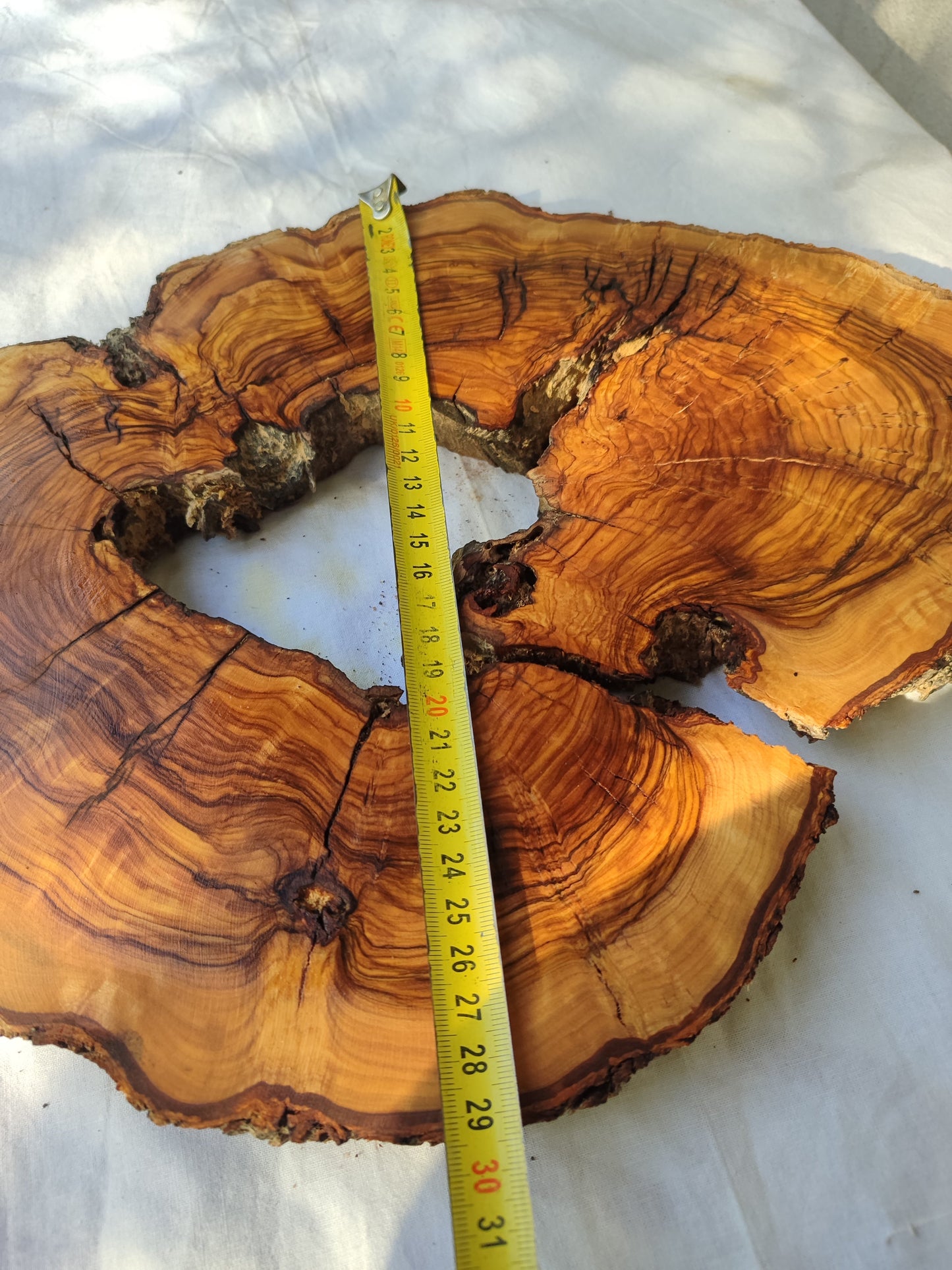 Rare Olive Wood Slab – Live Edge Unique Grain Sustainable Luxury – 29x39x3 cm Epoxy Friendly - Olive Generic