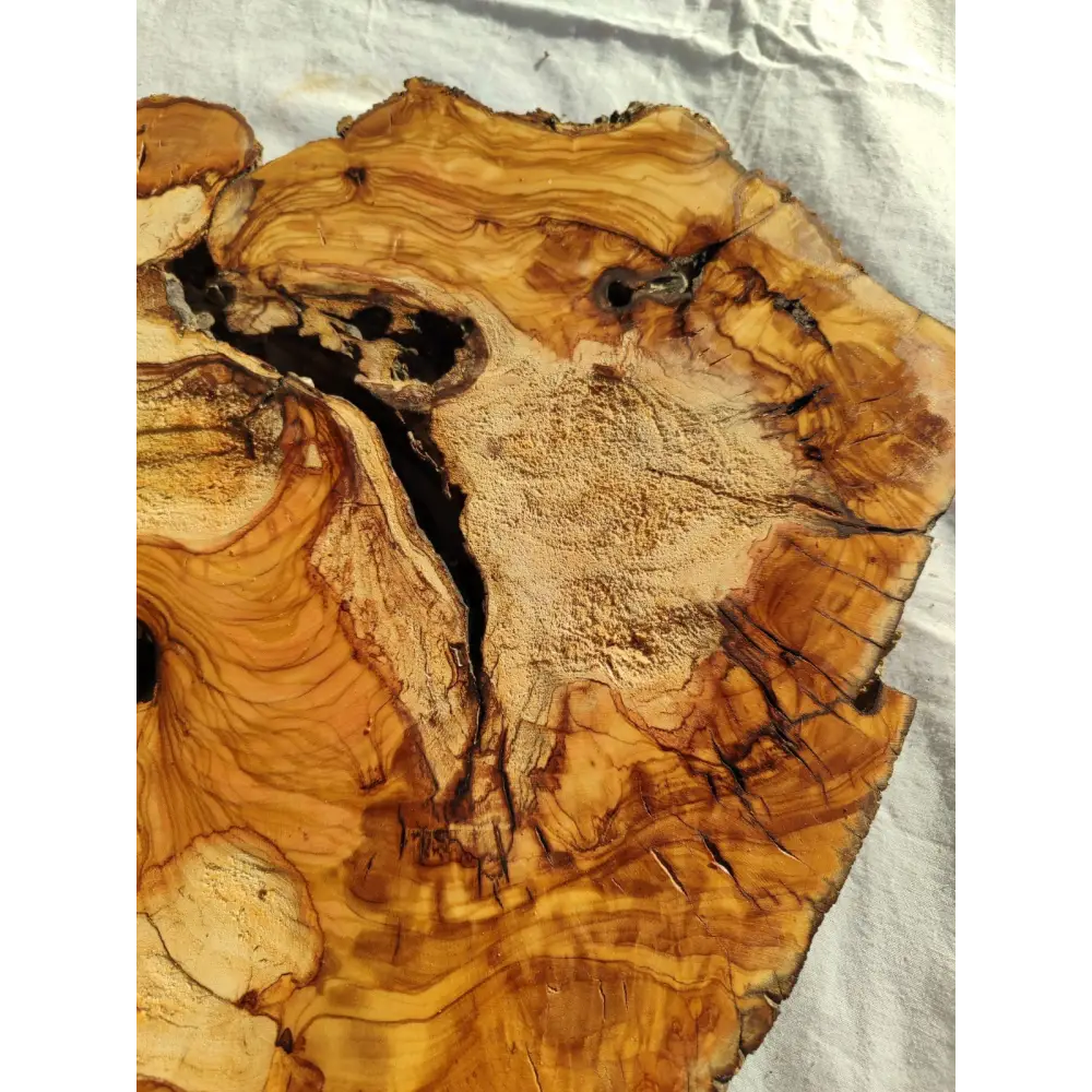 200+ Year Old Olive Wood Slab | Live Edge Olive Wood Slice for Epoxy.