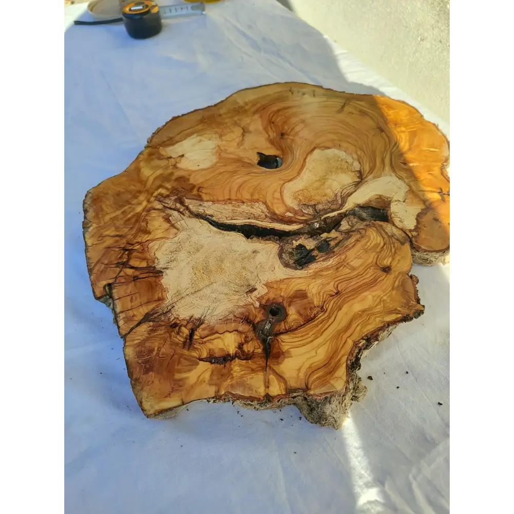 200+ Year Old Olive Wood Slab | Live Edge Olive Wood Slice for Epoxy.