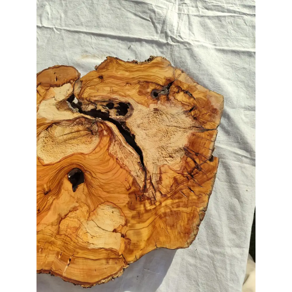 200+ Year Old Olive Wood Slab | Live Edge Olive Wood Slice for Epoxy.