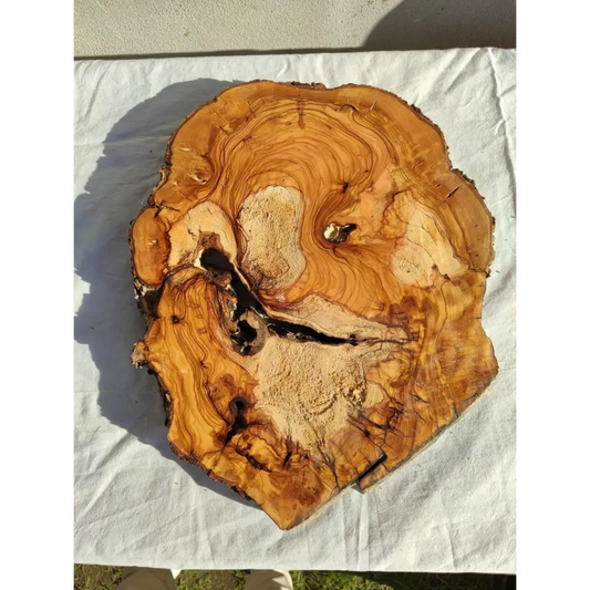200+ Year Old Olive Wood Slab | Live Edge Olive Wood Slice for Epoxy Resin.