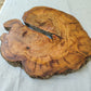 Olive Wood Slab Live Edge Raw 32x33cm Epoxy Resin Handmade