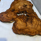 Rare Live Edge Olive Wood Slab 41x65cm | Unique Grain for Epoxy Resin, Luthier & Luxury Decor | Sustainable Premium DIY Material.