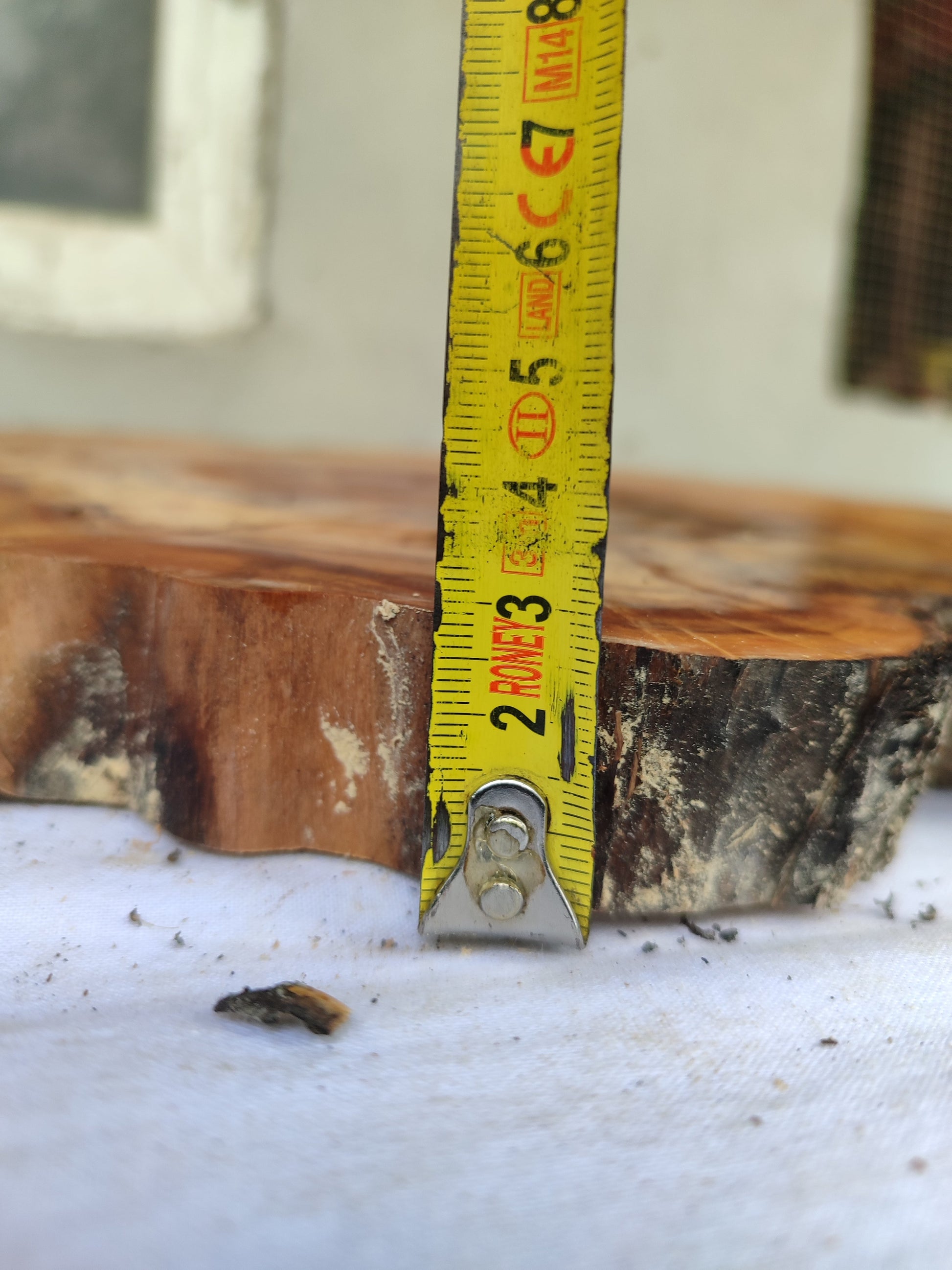 Rare Olive Wood Live Edge Slab – 40x44x3 cm Unique Grain Sustainable Luxury for Epoxy Table Clock & Crafts - Olive