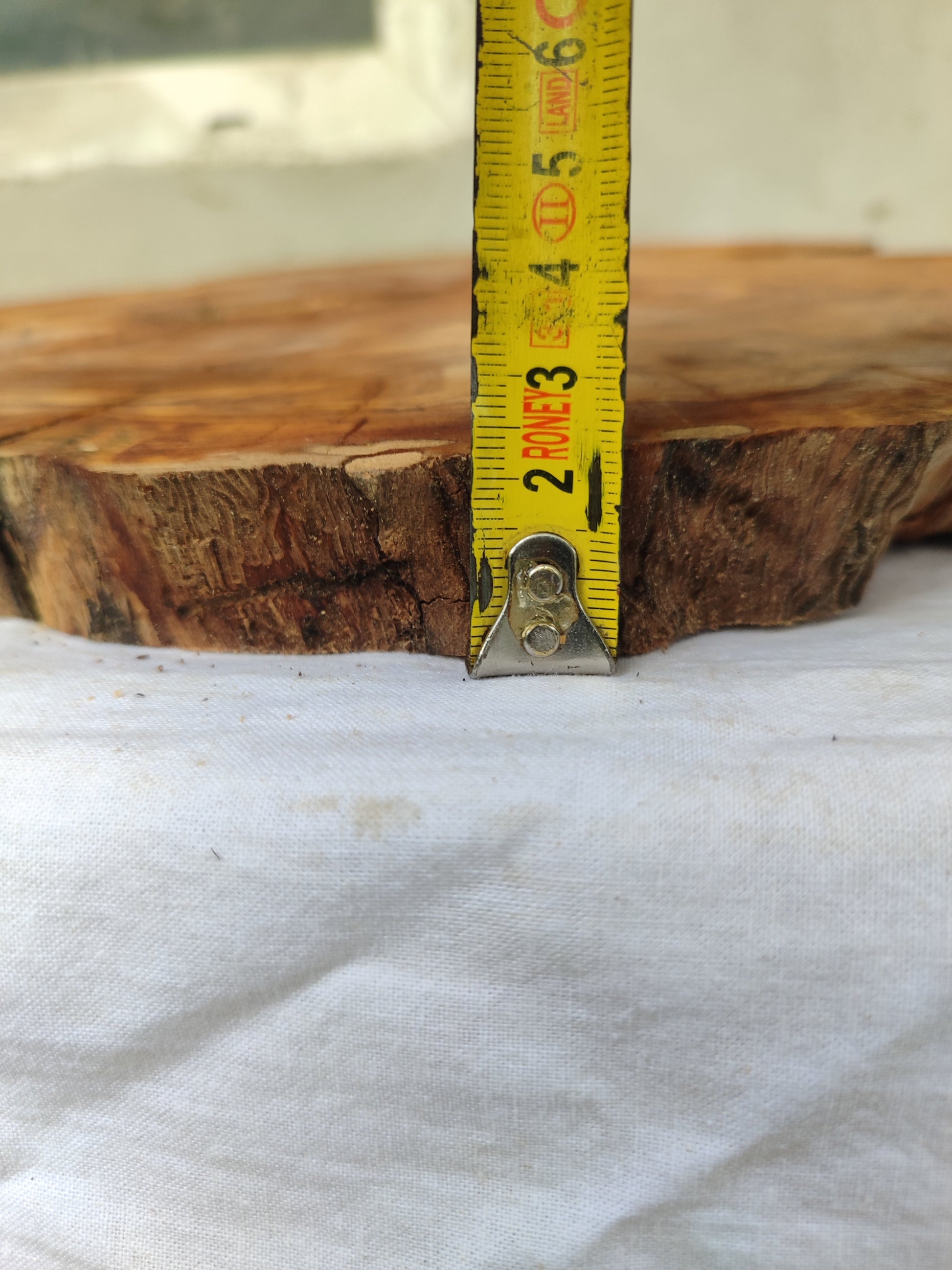 Rare Olive Wood Live Edge Slab – 40x44x2.5cm Unique Grain Sustainable Luxury - Olive Generic
