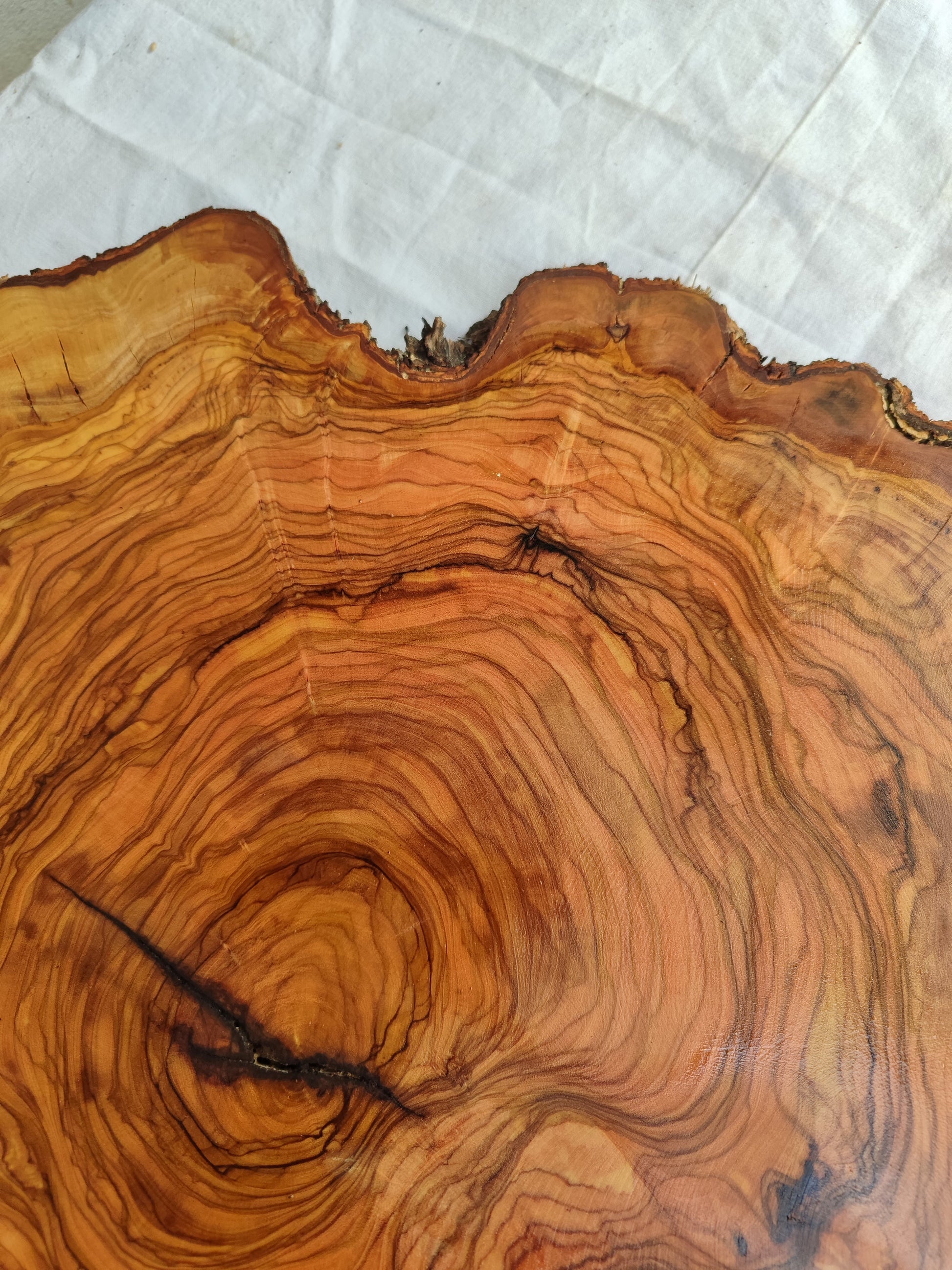 Rare Olive Wood Live Edge Slab – Unique Grain Sustainable Luxury for Epoxy Table & Craft - Olive Generic