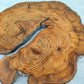 Olive Wood Slab Live Edge Raw 32x33cm Epoxy Resin Handmade