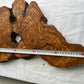 Rare Olive Wood Slab 28x52cm | Dry Live Edge Burl for Resin Art, Clock & Luthier | Unique Grain Sustainable Luxury Woodworking Material.