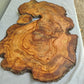 Epoxy Resin Olive Wood Slab Live Edge 37x50cm Coffee Table