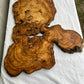 Rare Live Edge Olive Wood Slab (44x64cm) - Super Dry Epoxy Resin Lumber for Coffee Table, Clock & Guitar Body - Unique Natural Grain Art.