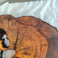 Rare Olive Wood Slab – Live Edge, Unique Grain, Sustainable Luxury for Epoxy & Artisan Crafts (37x37x2.5 cm)