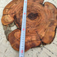 Rare Olive Wood Live Edge Slab – 32x40 cm Premium Sustainable Luxury, Unique Grain & Natural Luster