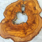 Rare Olive Wood Live Edge Slab – Premium Natural Luster – 28x36x3 cm – Sustainable Luxury - Olive Generic