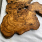 Rare Live Edge Olive Wood Slab (44x64cm) - Super Dry Epoxy Resin Lumber for Coffee Table, Clock & Guitar Body - Unique Natural Grain Art.