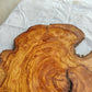 Rare Olive Wood Live Edge Slab – Sustainable Luxury Unique Grain 37x40x2.5cm Premium Natural Finish - Olive Generic
