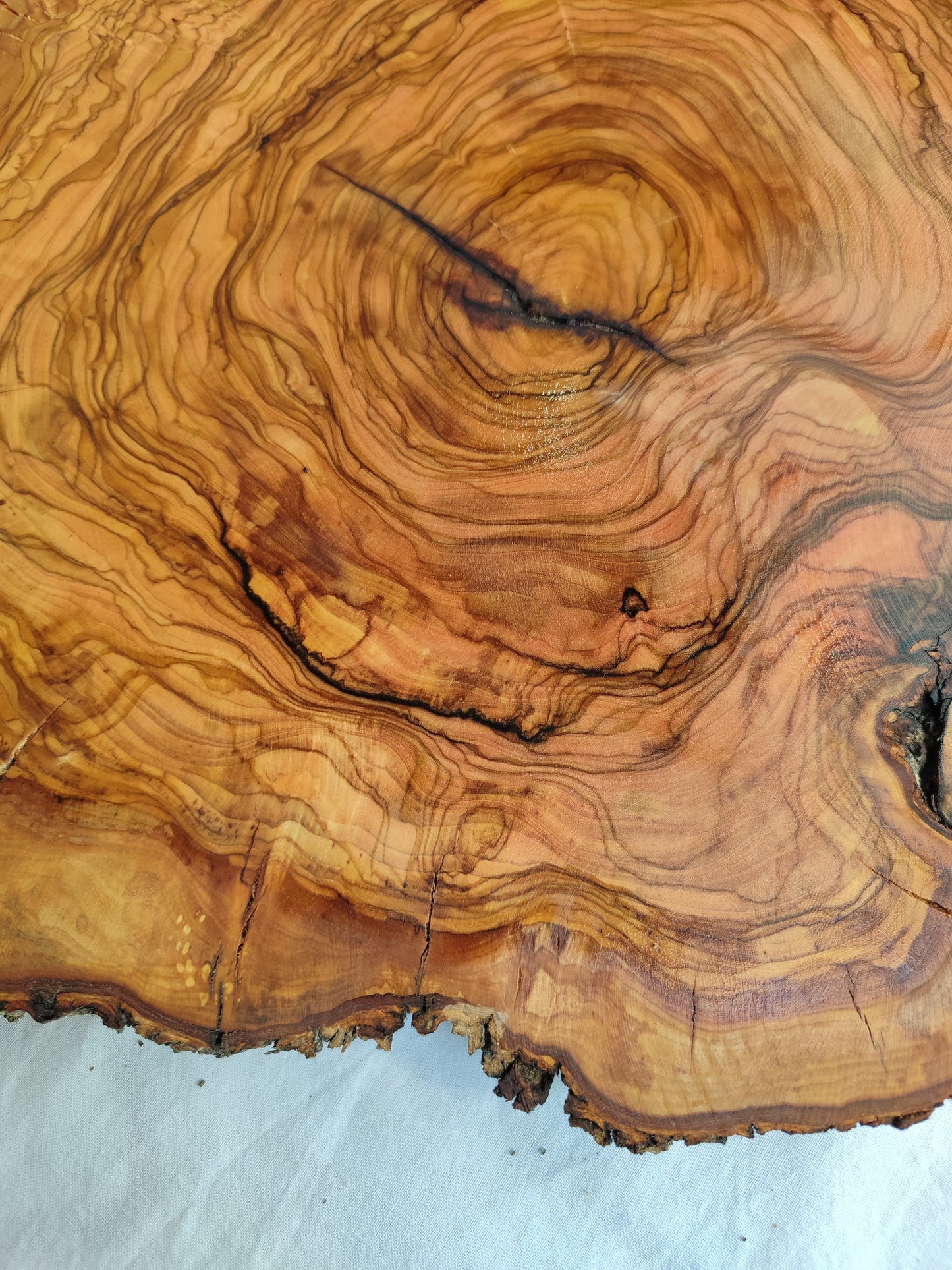 Rare Olive Wood Live Edge Slab – Unique Grain Sustainable Luxury for Epoxy Table & Craft - Olive Generic