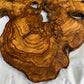 Rare Olive Wood Slab Live Edge 37x60cm | Unique Grain for Epoxy Resin & Coffee Table | Premium Luthier Wood | Sustainable Luxury Art.