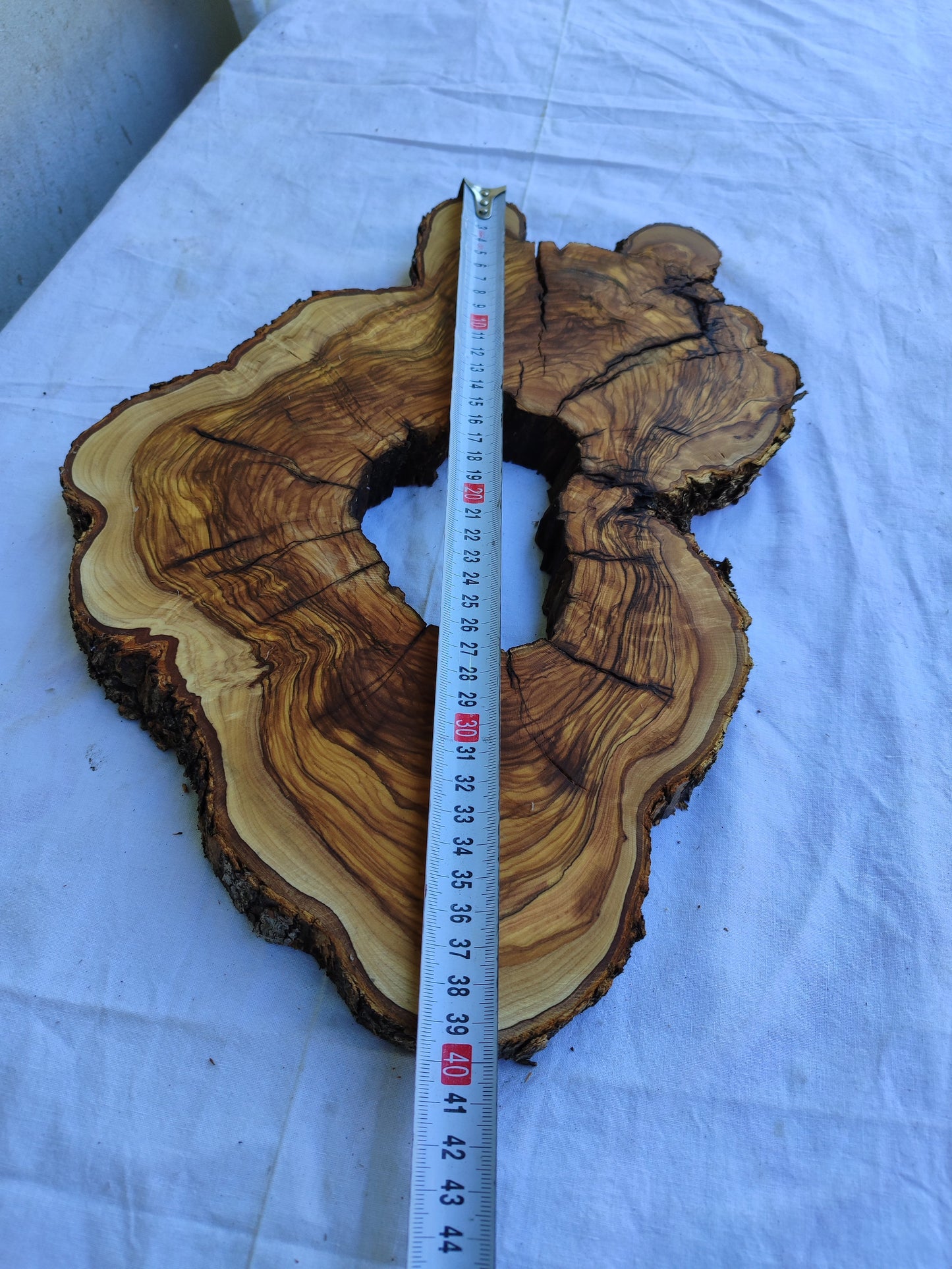 Rare Olive Wood Slab 27x40cm • Live Edge for Epoxy Resin • Dried Luthier Timber • Unique Grain Luxury DIY Material
