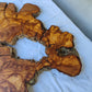 Rare Huge Live Edge Olive Wood Burl Slab 48x52cm - Premium Dry Exotic Lumber for Epoxy Resin Art, Guitar Body & Luxury Coffee Table DIY.