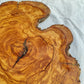 Rare Olive Wood Live Edge Slab – Sustainable Luxury Unique Grain 37x40x2.5cm Premium Natural Finish - Olive Generic