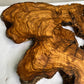 Rare Olive Wood Live Edge Slab 46x66cm - Super Dry Unique Grain for Epoxy Resin Art, Coffee Table & Luthier Craft - Sustainable Luxury.