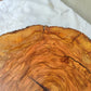 Rare Olive Wood Slab – Live Edge Unique Grain Sustainable Luxury – 39x43x2.5cm Premium Natural Luster Epoxy Friendly