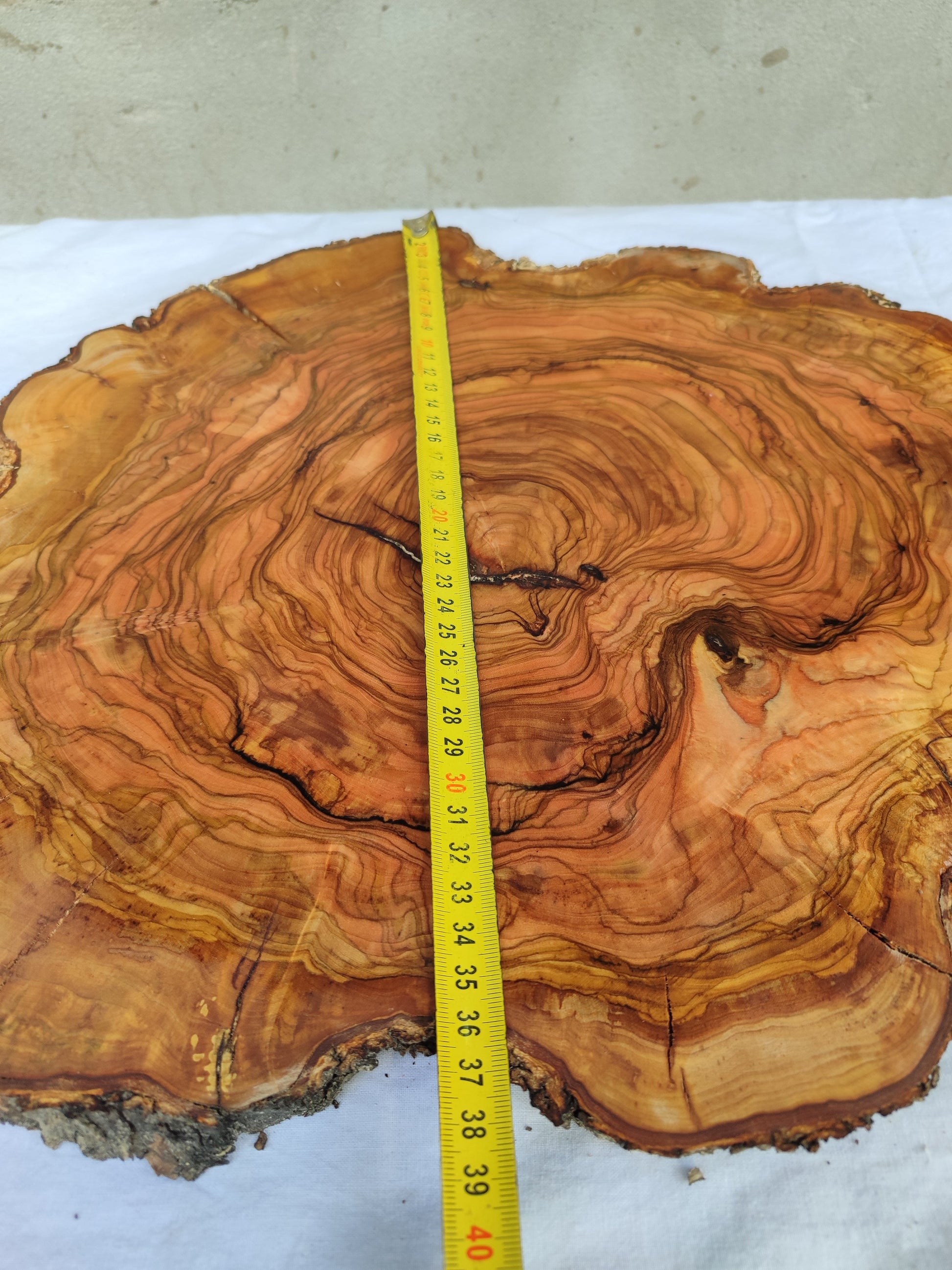 Rare Olive Wood Slab – Live Edge Unique Grain Sustainable Luxury for Epoxy Table & Craft - Olive Generic