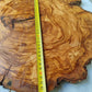 Rare Olive Wood Live Edge Slab – 40x44x3 cm Unique Grain Sustainable Luxury for Epoxy Table Clock & Crafts - Olive