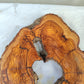 Rare Olive Wood Live Edge Slab – Premium Natural Luster – 28x36x3 cm – Sustainable Luxury - Olive Generic